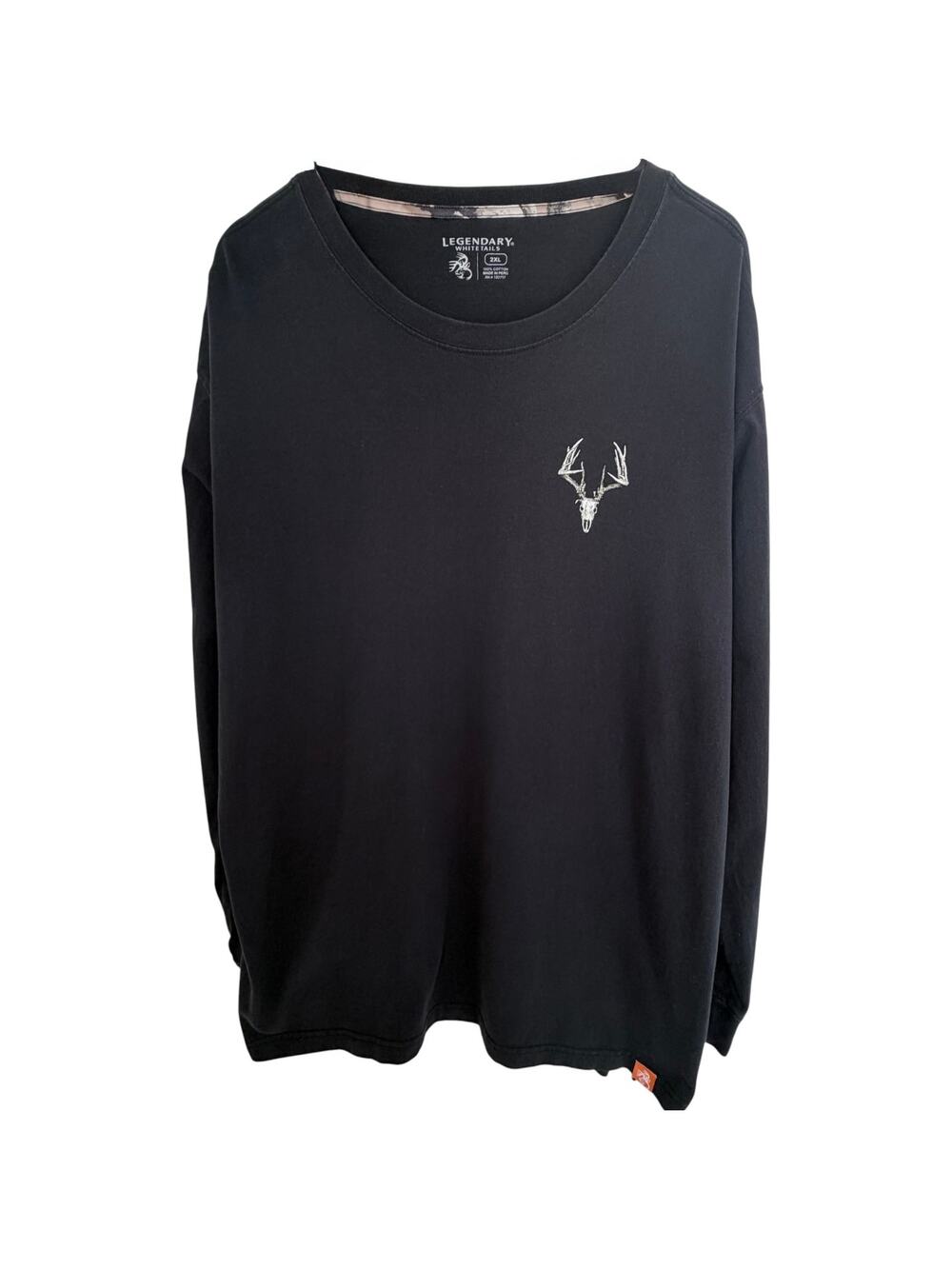 Legendary Whitetails Long Sleeve Shirt Mens 2XL Black Deer Hunting Graphic